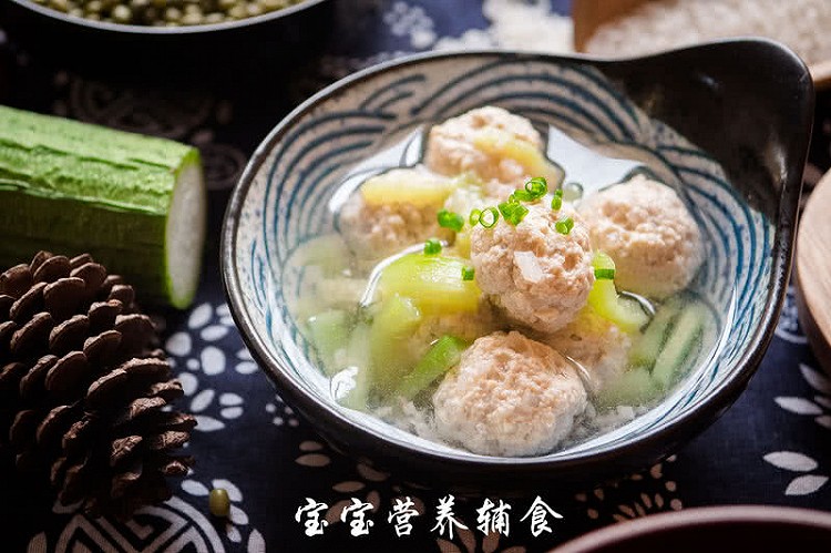 宝宝辅食-丝瓜肉圆汤的做法