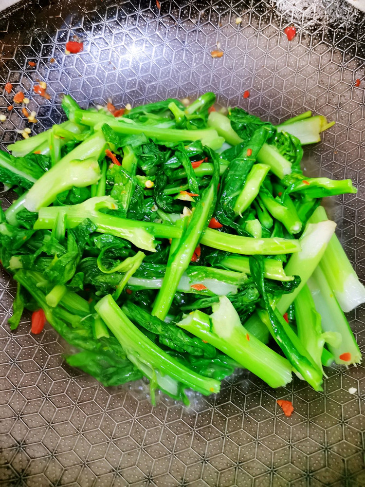 剁辣椒炒白菜苔的做法