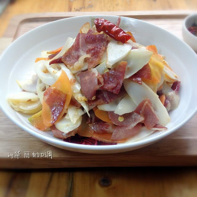 火腿炒竹笋#橄露贝贝橄榄油#的做法图解9