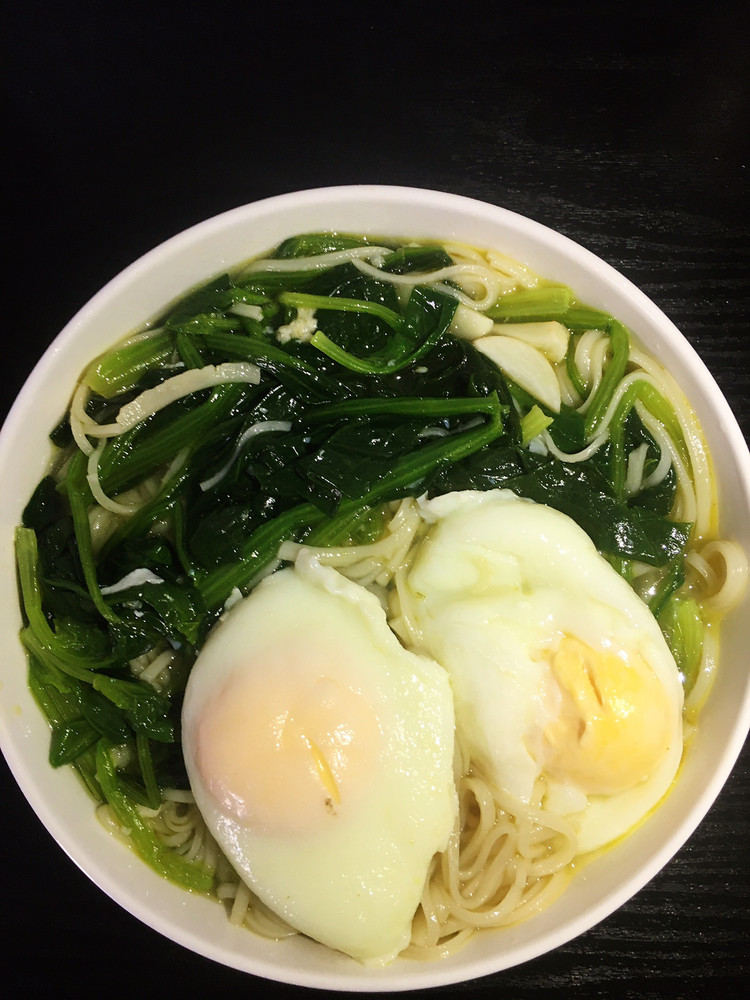 鸡蛋青菜面的做法