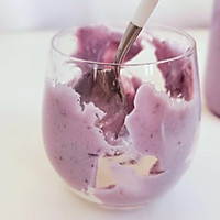 低脂芋泥紫薯牛奶的做法图解3