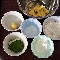 绿茶玛格丽特饼干—冬季暖身#九阳烘焙剧场#的做法图解1