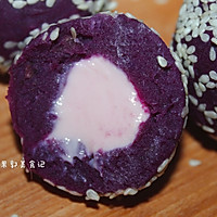 紫薯奶酪芝麻球的做法图解8
