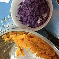 红薯粉～彩色团子的做法图解2