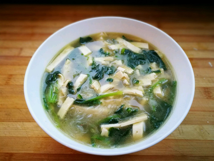 菠菜豆腐汤的做法