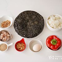 自制海苔拌饭料 | 海苔鲔鱼炒饭的做法图解1