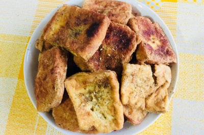 家常菜「香煎臭豆腐干」
