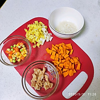 宝宝辅食:南瓜鸡肉焗饭的做法图解2