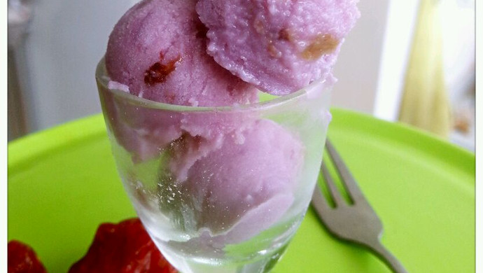 简化版无奶油紫薯冰激凌