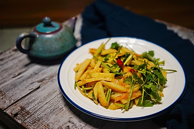 香菜炝煎土豆丝