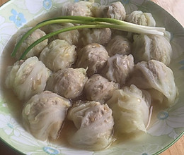 白菜包肉丸的做法