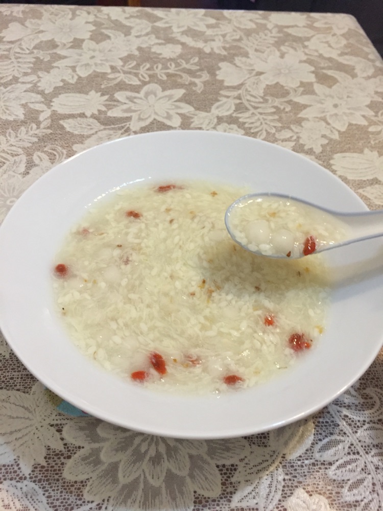 桂花藕粉酒酿丸子的做法图解5