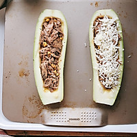 #夏日开胃餐#『低碳水』金枪鱼西葫芦披萨船的做法图解6