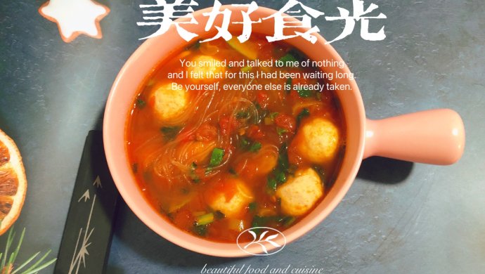 番茄鱼丸芥蓝汤