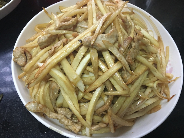 茭白肉丝的做法