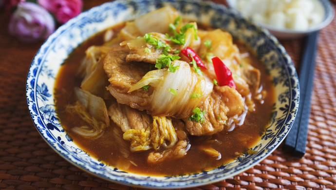 醋溜白菜肉片