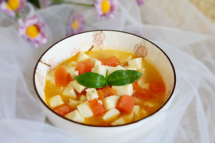 西红柿豆腐汤✧宝宝辅食的做法