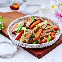 #合理膳食 营养健康进家庭#蒜苗爆肝尖的做法图解20