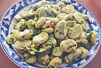 素食派之莴苣叶拌炒蚕豆的做法