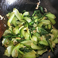 油菜炒虾皮的做法图解6