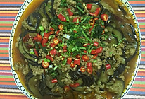 肉末盘龙茄的做法