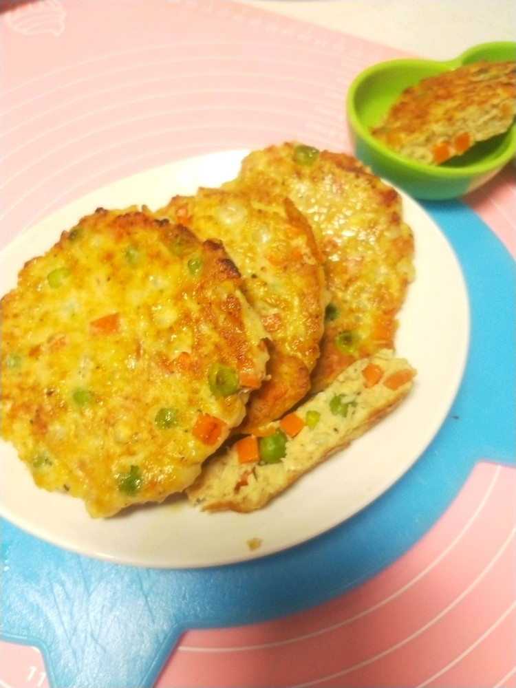 减脂增肌餐～蔬菜鸡肉饼（100克/92卡）的做法