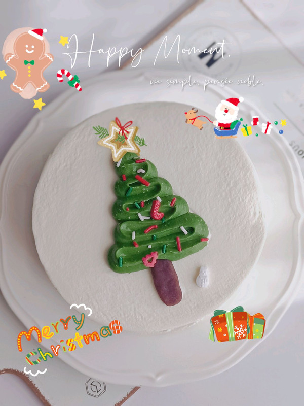 圣诞节蛋糕|6寸圣诞树蛋糕