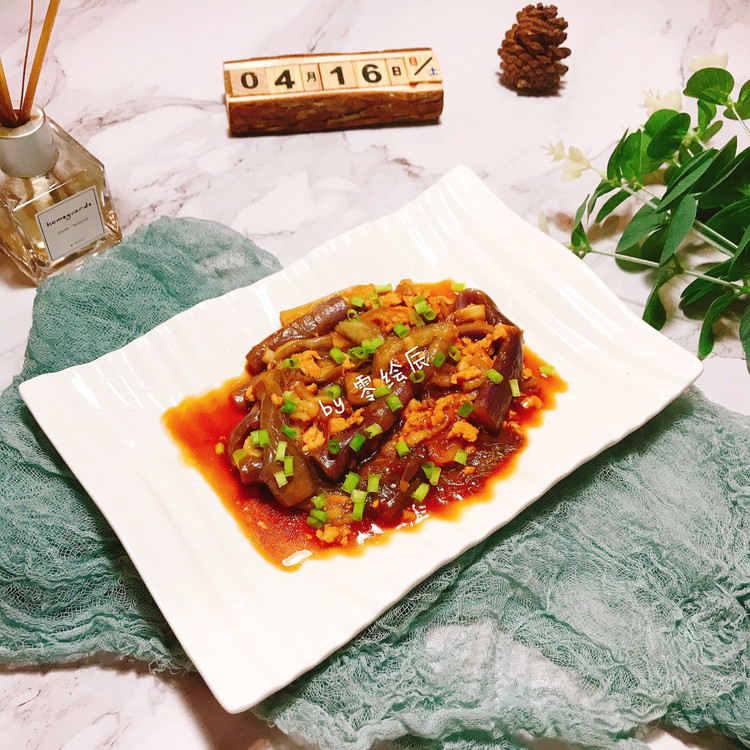 不过油的鱼香肉沫茄子（减脂版）的做法
