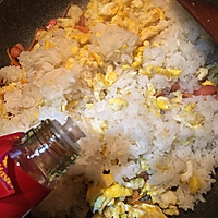 火腿胡萝卜蛋炒饭的做法图解8