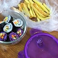 黛黛自制紫薯寿司便当～的做法图解15