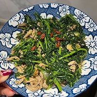枸杞芽炒肉丝的做法图解7