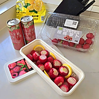 #春日露营#芭乐茉莉气泡果汁浸樱桃萝卜的做法图解4