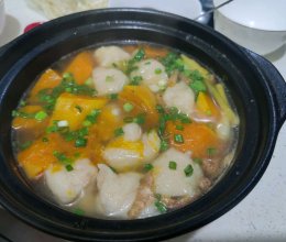 南瓜虾滑汤的做法