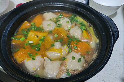 南瓜虾滑汤
