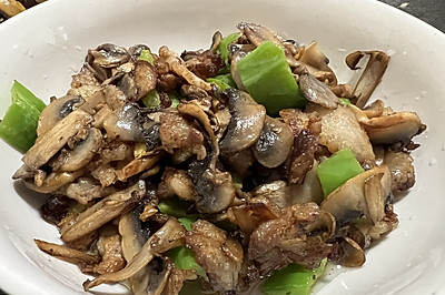 香煎蘑菇肉片