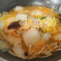 大白菜金针菇大虾一锅炖（今日独创）的做法图解7