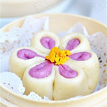 紫薯花朵枣泥包