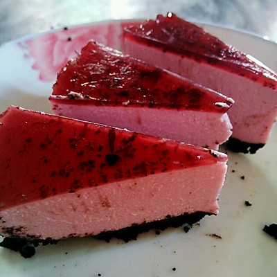 免烤蓝莓紫薯冻芝士蛋糕