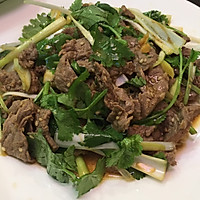 香菜大葱拌牛肉的做法图解3