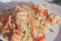 越南鲜虾炒米粉的做法