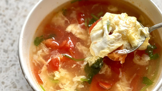 超低热量清爽西红柿鸡蛋汤的做法