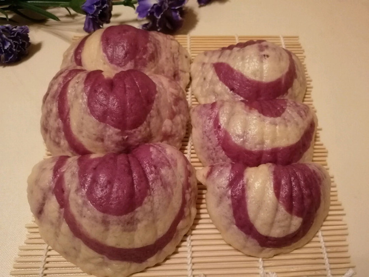 紫薯贝壳包的做法