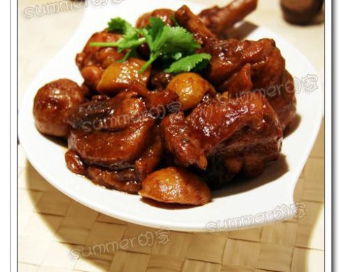 红烧栗子鸡