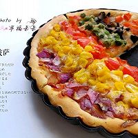彩虹披萨#每道菜都是一台食光机#的做法图解11