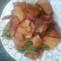 千叶豆腐炒五花肉的做法图解9