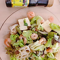 #轻食三剑客 嗨吃不怕胖#虾仁豆腐拌时蔬的做法图解5