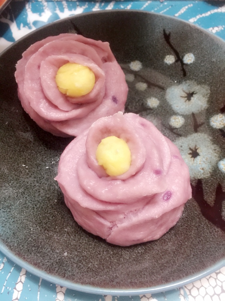 花开灿烂玫瑰花馒头