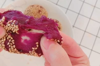 紫薯爆浆丸子