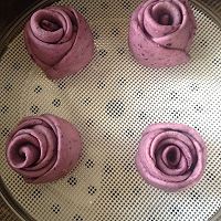 蓝莓玫瑰花馒头的做法图解5