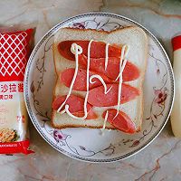 #丘比三明治#生菜碎火腿片三明治的做法图解2